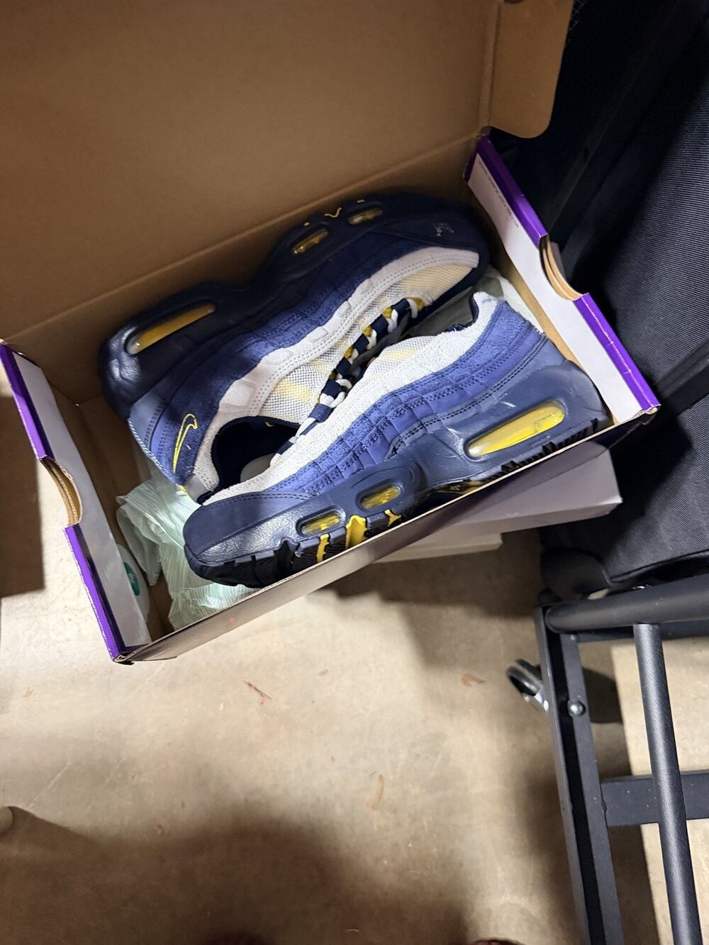 Size 7.5 - Eric Koston x Nike SB x Air Max 95 Obsidian Speed Yellow